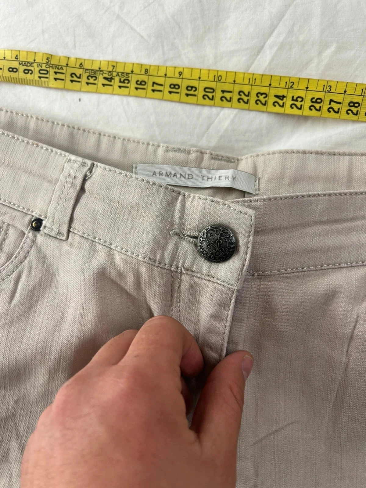 White beige Armand Thiery straight cut jeans – photo 10